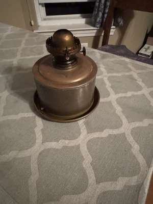 Antique The Miller Co. U.S.A. Copper Base Oil/Kerosene Lamp No glass shade - Image 1 of 4