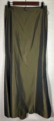 Falda Carmen Marc Volvo Mujer Verde Aguacate Formal Largo Completo Satinado Talla 4 Foto 1 de 4