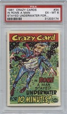 1961 Topps CRAZY CARDS #34 In Rome A Man PSA 6