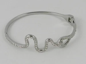 Schlangenarmband Silber Strass aufklappbar - Neu - Bild 1 von 1