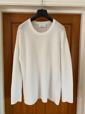 Samsoe & Samsoe Women's Clear Cream Thin Knit Ribbed Summer Jumper Top Size S - Image 1 of 4