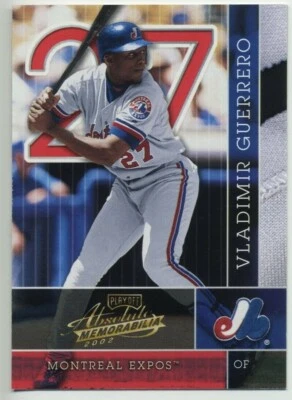 RARO! Tarjeta publicitaria Vladimir Guerrero Playoff Absolute Memorabilia 2002 Foto 1 de 2
