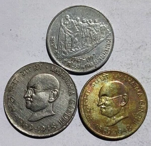 REPÚBLICA INDIA - DIFERENTES TIPOS DE MONEDAS MAHATMA GANDHI - Imagen 1 de 3