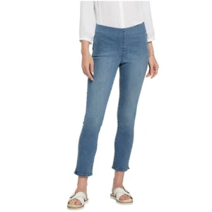Pantalones de mezclilla ajustados al tobillo NYDJ azul claro lavado lavado en Aquino lavado para mujer 00 (Nuevos) - Imagen 1 de 7