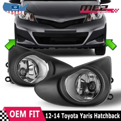 Par de luces antiniebla transparentes para parachoques Toyota Yaris Hatchback 2012-2014 Foto 1 de 4