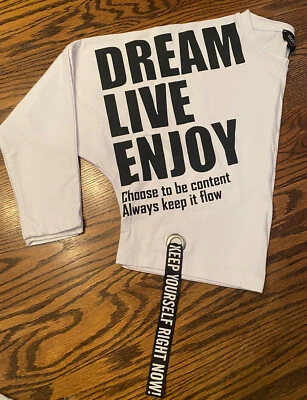 Girls Gap Noizz By Mania Black & White Long Sleeved Shirt Size Lrg 11/12 - Image 1 of 3