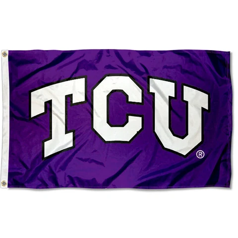 Texas Christian Horned Frogs TCU Logo Flag Large 3x5 Cover