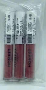Honest Beauty Liquid Lipstick Passion Vegan Pack of 3 NEW Factory Sealed - Picture 1 of 7