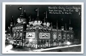 MITCHELL SD CORN PALACE ANTIKE ECHTFOTO-POSTKARTE RPPC DAN GRIGG PIX Co. - Bild 1 von 2