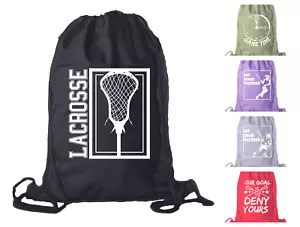 Bolsos de lacrosse | ¡Mochilas con cordón de algodón para fiestas y eventos! - Imagen 1 de 6