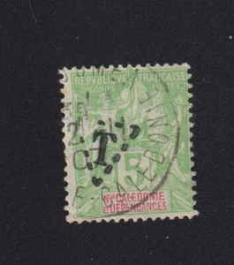 Timbre Nouvelle-Calédonie Taxe colonie française N° 6A, 5 Groupe oblitéré 141101 - Picture 1 of 3