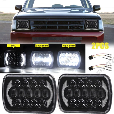 DOT Pair 5x7" 7X6" Led Headlights Halo DRL For Mazda B2000 B2200 B2600 RX-7 GLC - Image 1 of 4