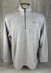 Eddie Bauer Half Zip Fleece Sweater Jacket Grey Charcoal Mens Size 2XL - Picture 1 of 23