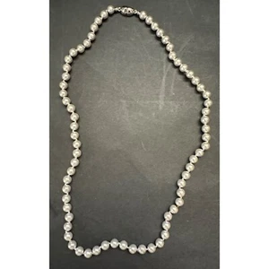 Monet Silber Faux Perlenkette - Bild 1 von 5