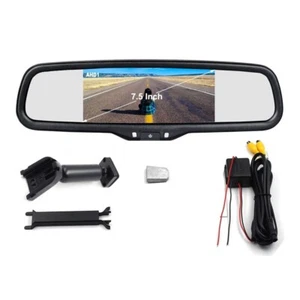 7.5" IPS Car Monitor Rear View Mirror AHD 1080P 2Ch Video Input with No1 Bracket - Picture 1 of 12