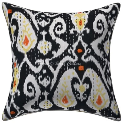 New Home Decor Indian Kantha 16 x 16 in Pillow Cover Case Handwoven Cushion Room - Image 1 of 4