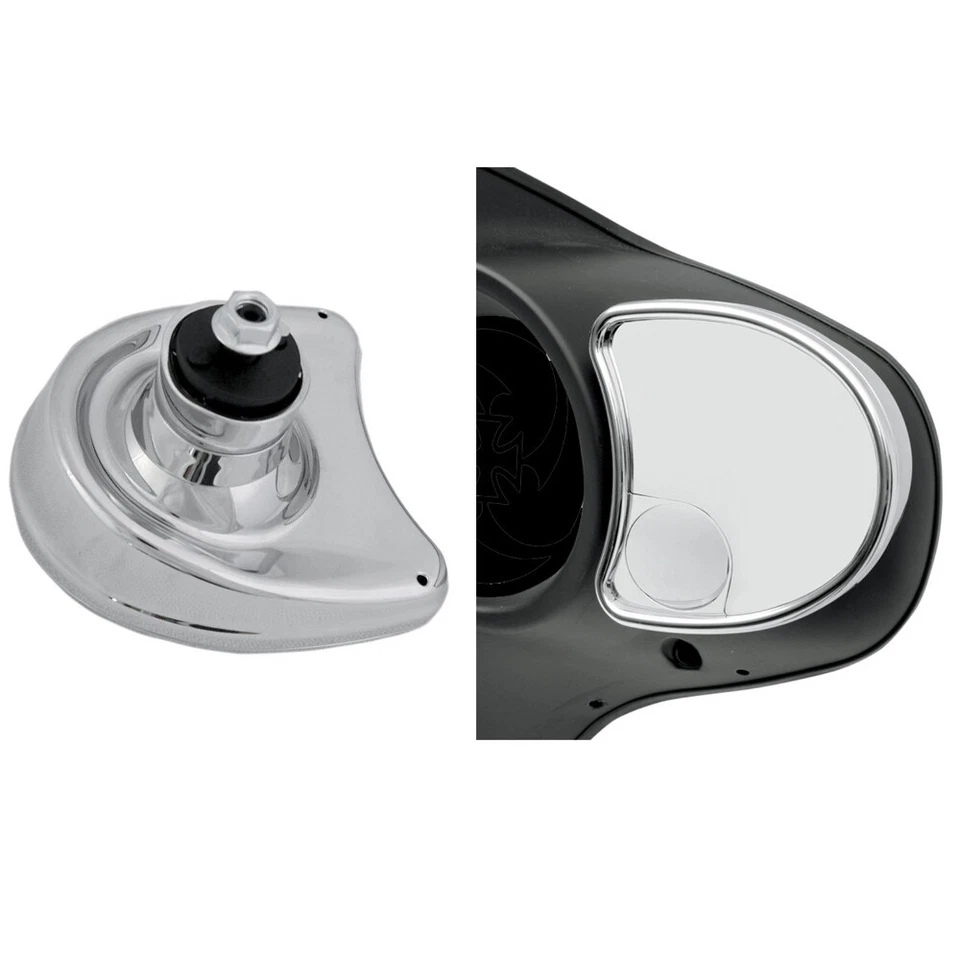 Espejos retrovisores de punto ciego de montaje en carenado cromado Harley-Davidson Street Glide 2006-2013 Foto 1 de 1