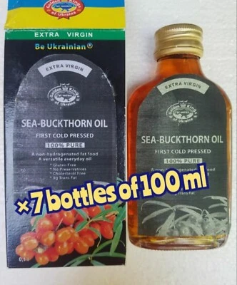 Sea Buckthorn Oil 100ml × 7 bottles Total: 700ml Oil from Ukraine Agroselprom  - Image 1 of 3