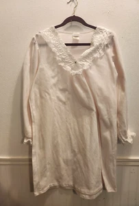 Simply Basic Womens sz 1X Pink Long Sleeve Nightgown #49 - Picture 1 of 6