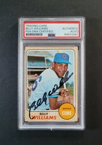Billy Williams signed Chicago Cubs 1968 Topps Card Psa Authenticated - Picture 1 of 2