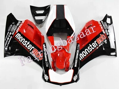 Fit for 1996-2002 Ducati 748/996 Black Red Monstermob ABS Injection Fairing Kit — 第 1/4 张图片