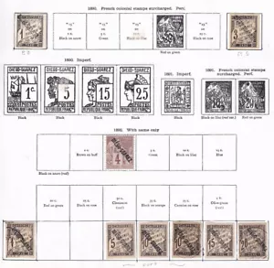 Diego Suarez 1892 collection of 9 CLASSIC stamps / CAT VALUE $800 - Picture 1 of 1