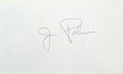 Jim Plamer HOF Baltimore Orioles 1965-1984 Signed 3x5 Index card JSA COA AQ52927 - Image 1 of 3
