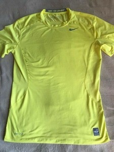 Nike Nike Pro Combat Dri Fit Yellow Activewear Tops For Men For Sale Shop Men S Athletic Clothes Ebay