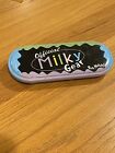 Official Milky Gear Gel Pen Holder Pencil Box Vintage Flip Top Tin 1999