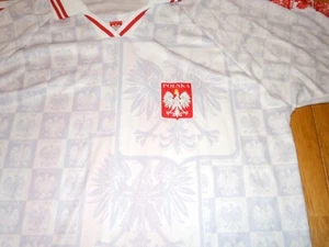 POLAND POLSKA SOCCER FOOTBALL JERSEY SHIRT MENS XL VINTAGE 90'S WHITE EAGLE - Picture 1 of 7