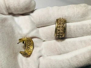 1 paio orecchini cerchio in filigrana Argento d'orato 925, Silver earring - Imagen 1 de 3