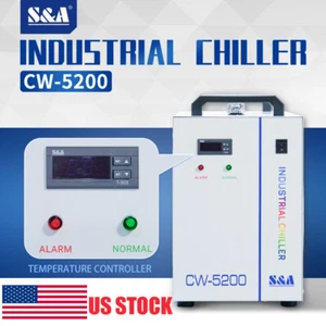110V S&A CW-5200DH Wasserkühler für Spindel/Schweißen/CO2 Laser Rohrgraveur - Bild 1 von 9