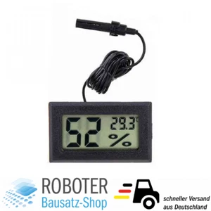 Mini LCD Thermometer Hygrometer mit 1m Kabel Temperaturmesser Luftfeuchtigkeit - Bild 1 von 1