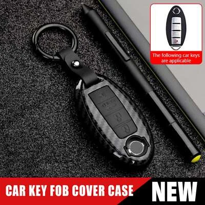 ABS Carbon Fiber Style Keychains Key Cover Case For accessories &Nissan newNH Foto 1 de 4