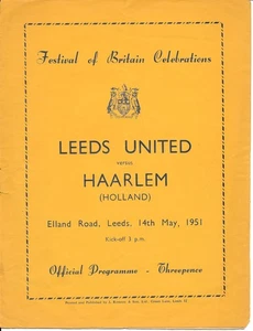 Leeds United v Haarlem Holland Niederlande (Festival of Britain) 1951 - Bild 1 von 1