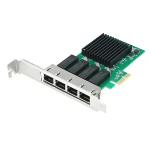 4 Port  Card PCI Express X1 to RJ45 RTL8111H Chip 10/100/1000Mbps Gigabit5952 - Picture 1 of 10