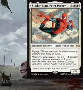 Mazo Spider-Man, Peter Parker Commander Lifegain Magic Magic The Gathering EDH Hero personalizado - Imagen 1 de 11