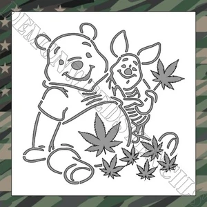 12"x12" Clear Plastic Stencil - Pooh Pot (SX28) (.007") - Picture 1 of 2