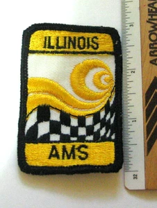 Illinois AMS  Auto Racing Patch Checkered Flag - Picture 1 of 1