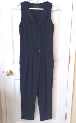 J. Mono para mujer CREW azul marino poliéster mameluco informal carrera minimalista 4 Foto 1 de 4