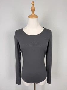 Wolford grau Modal Langarm Stretch einfarbig formeller Body Gr. S - Bild 1 von 15