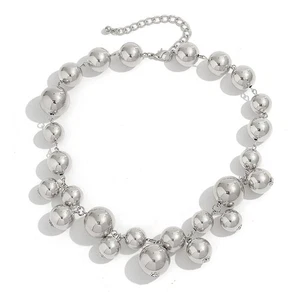 Trendy Imitation Pearl Collar Necklace with Striking Beads for Modern Fashion - Picture 1 of 8