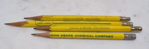 John Deere Chemical Company set pubblicitario di 4 matite Tulsa & Pryor Oklahoma - Foto 1 di 3