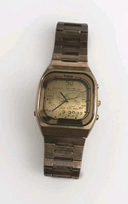 Vint. PULSAR Ana-Digital Y951-5009 World Time Mens Watch Stainless RARE It WORKS - Image 1 of 4