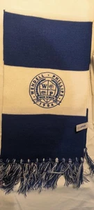 Wendell Phillips High School Chicago 1904 Blue/White Scarf 8.25Tx56L+fringe - Picture 1 of 2