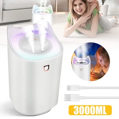 Luftbefeuchter Raumbefeuchter Doppeldüsen Air Humidifier für Baby Pflanzen Büro - Bild 1 von 4
