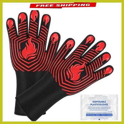 Multi-Purpose BBQ Gloves - 1472°F Heat Resistant & Includes 50 Disposable Gloves - Image 1 of 4