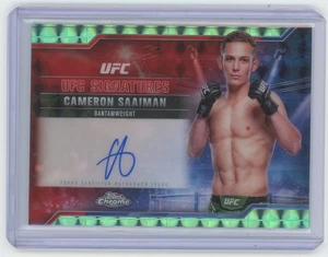 CAMERON SAAIMAN - 2025 TOPPS CHROME UFC SIGNATURES AQUA GEOMETRIC AUTO - Picture 1 of 2