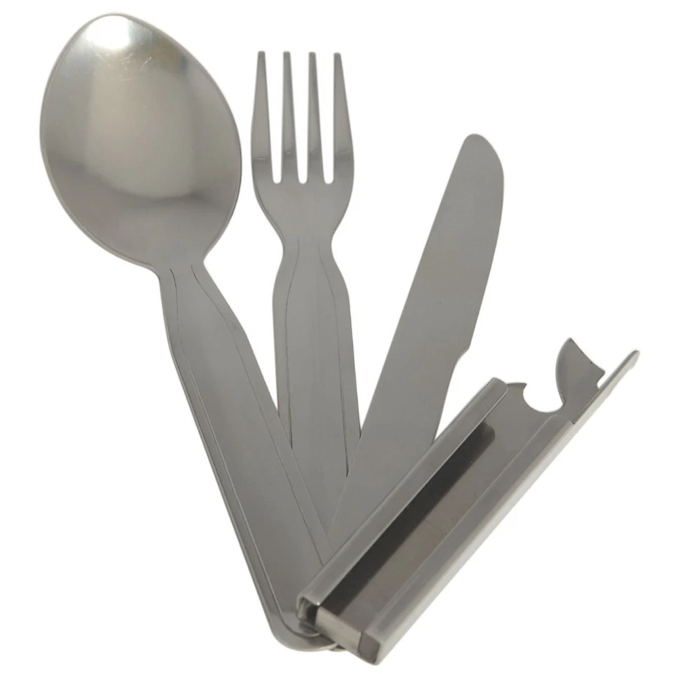 Army Essbesteck Campingbesteck 4-teilig BW Armee Outdoor Feldbesteck Edelstahl - Bild 1 von 1