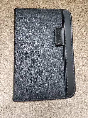 Genuine Amazon Black Leather Cover case for Kindle Keyboard  D00901 3rd Gen. - Image 1 of 3